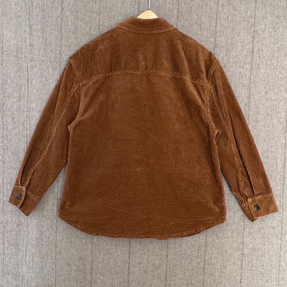 Banana Republic Corduroy Brown Button Front Shaket Chore Farm Jacket Size Medium - Picture 5 of 13